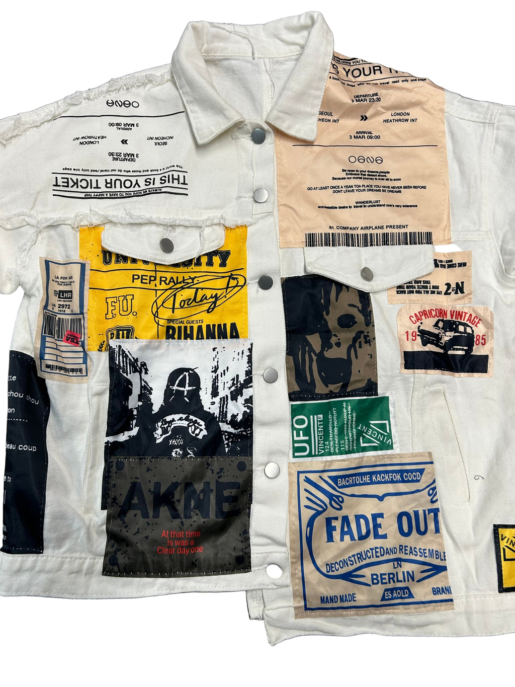 Patch work button up