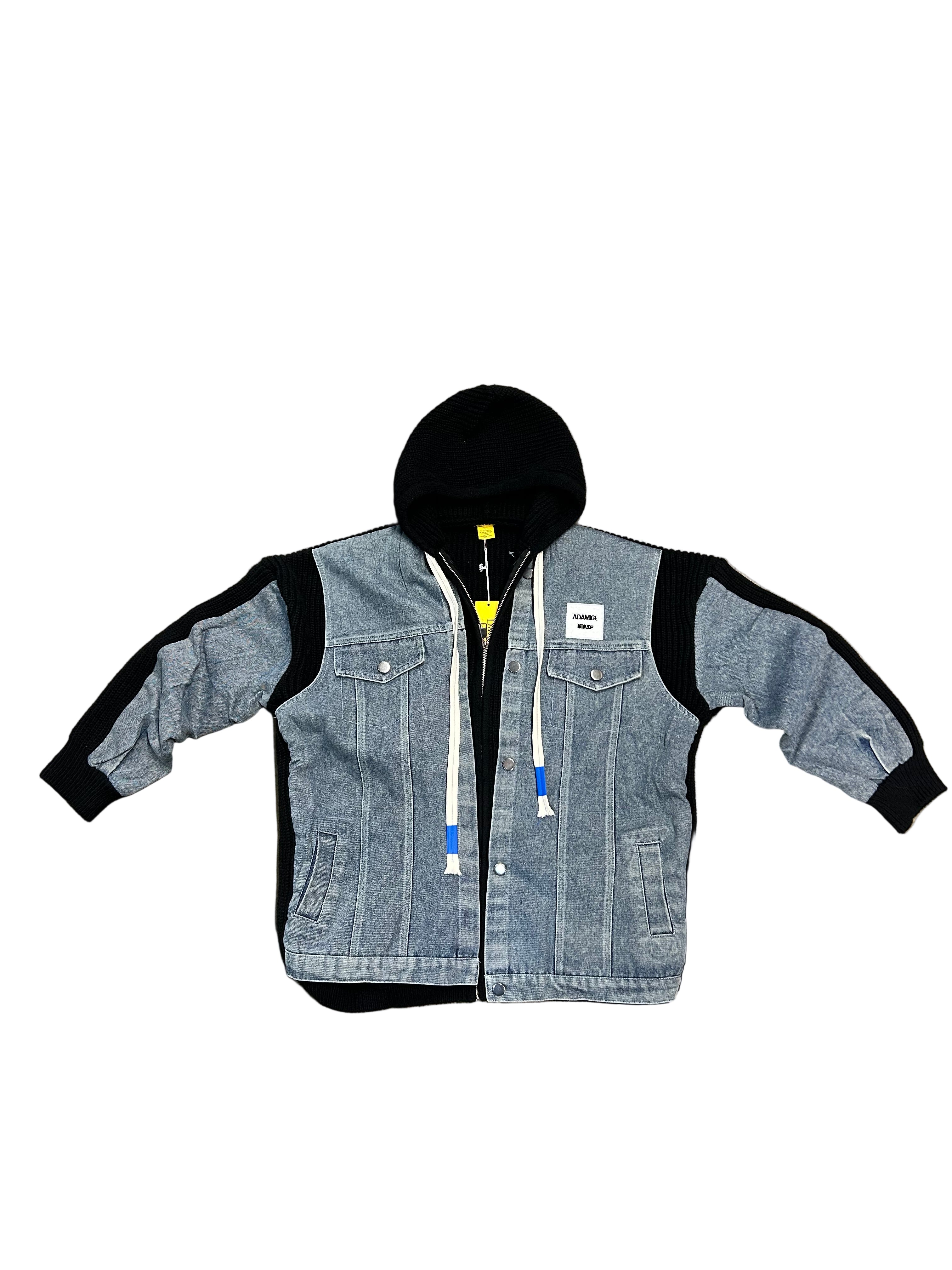 knitted vest jean jacket