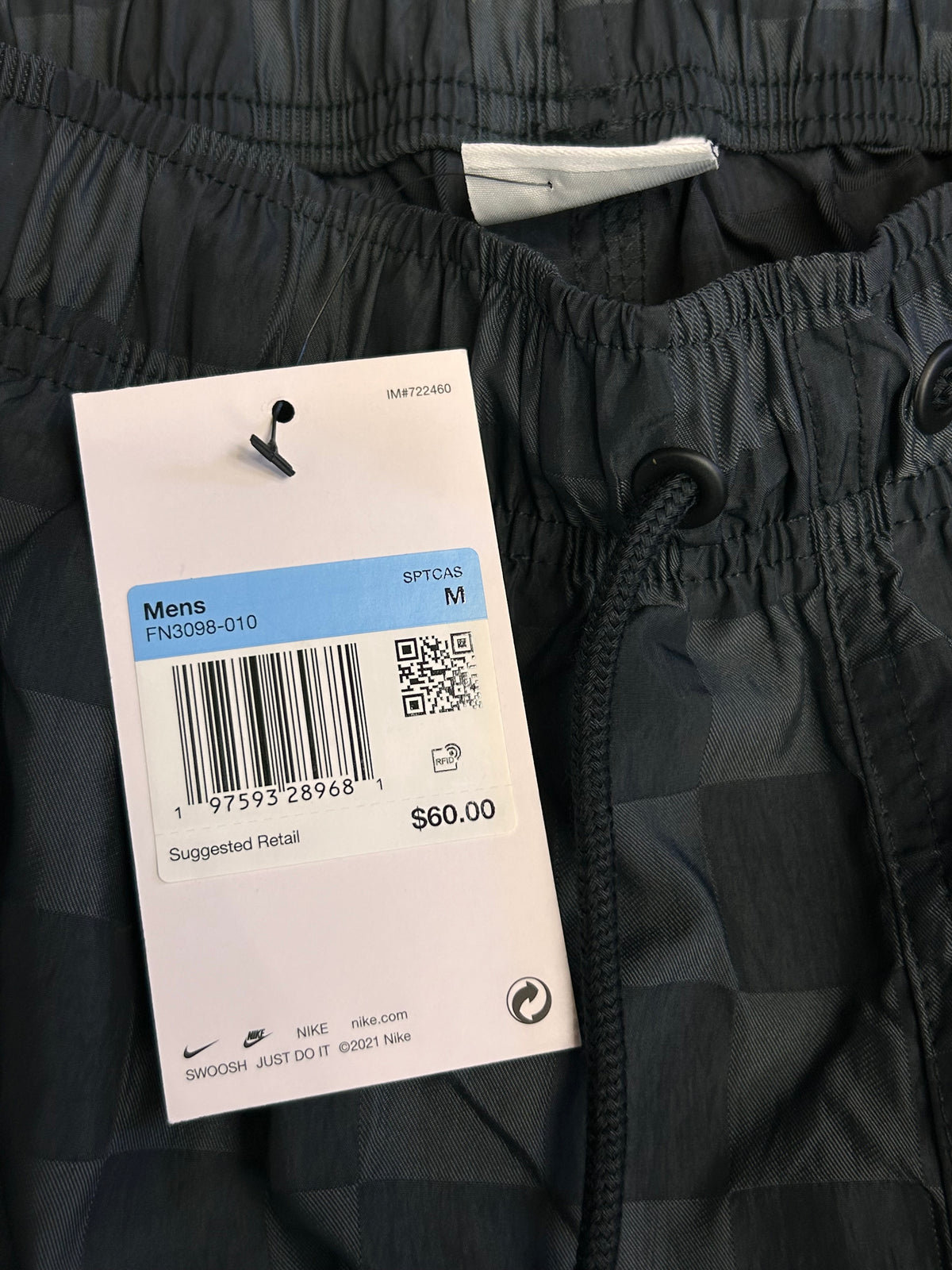 Nike Men's Club Flow Checkered Nylon Shorts