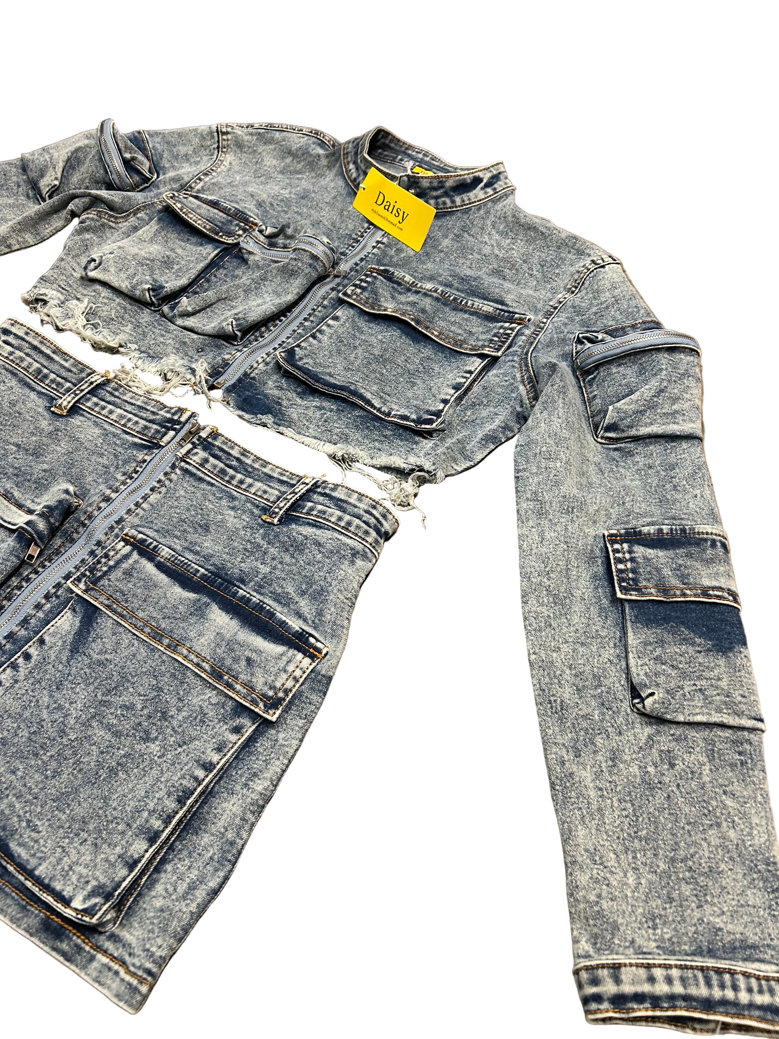 WOMEN Denim skirt 2 piece