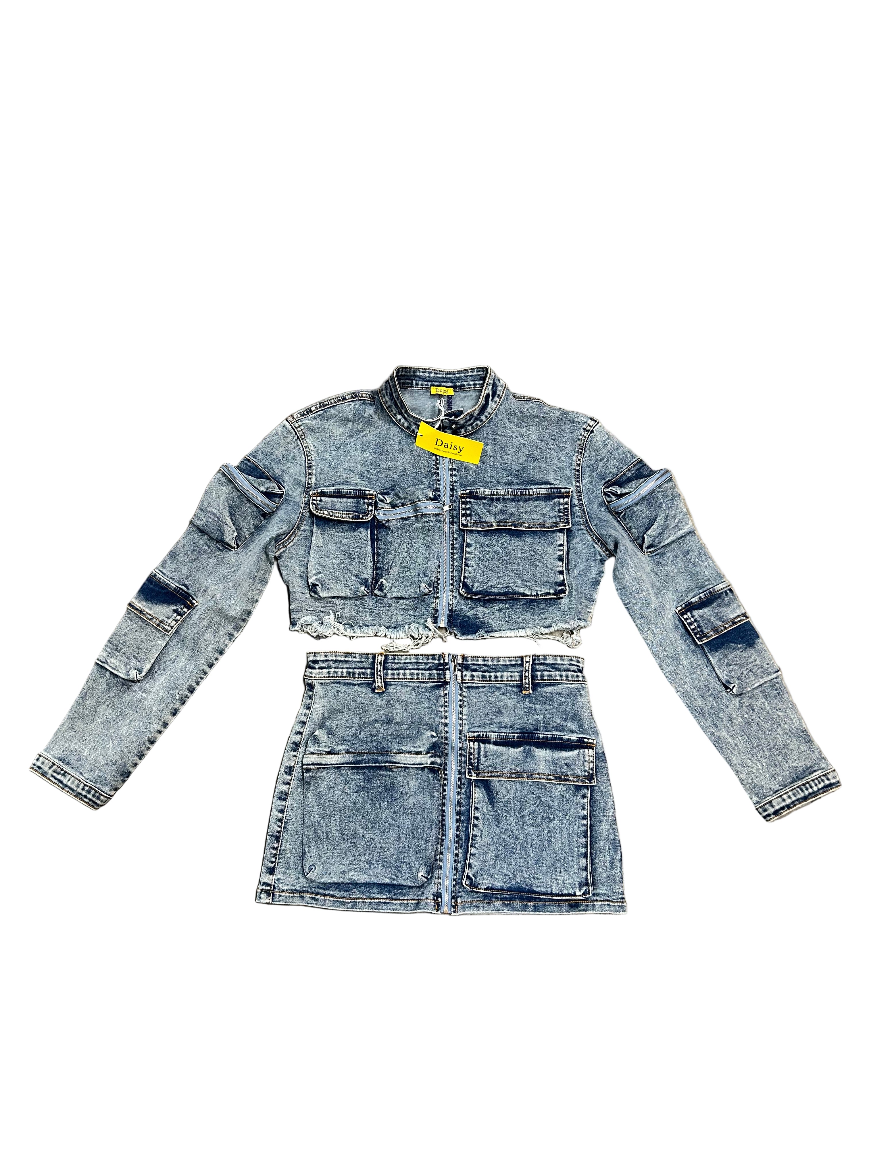 WOMEN Denim skirt 2 piece