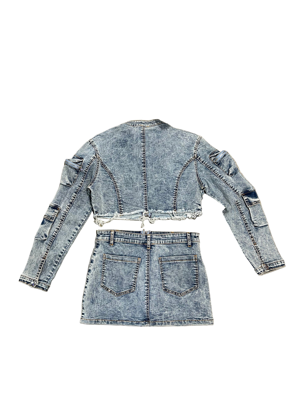 WOMEN Denim skirt 2 piece