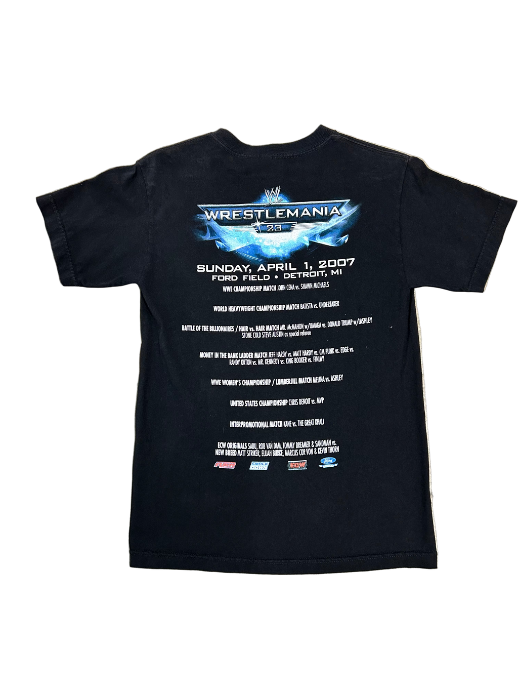 Vintage WWE WrestleMania 23 2007 Black T-SHIRT