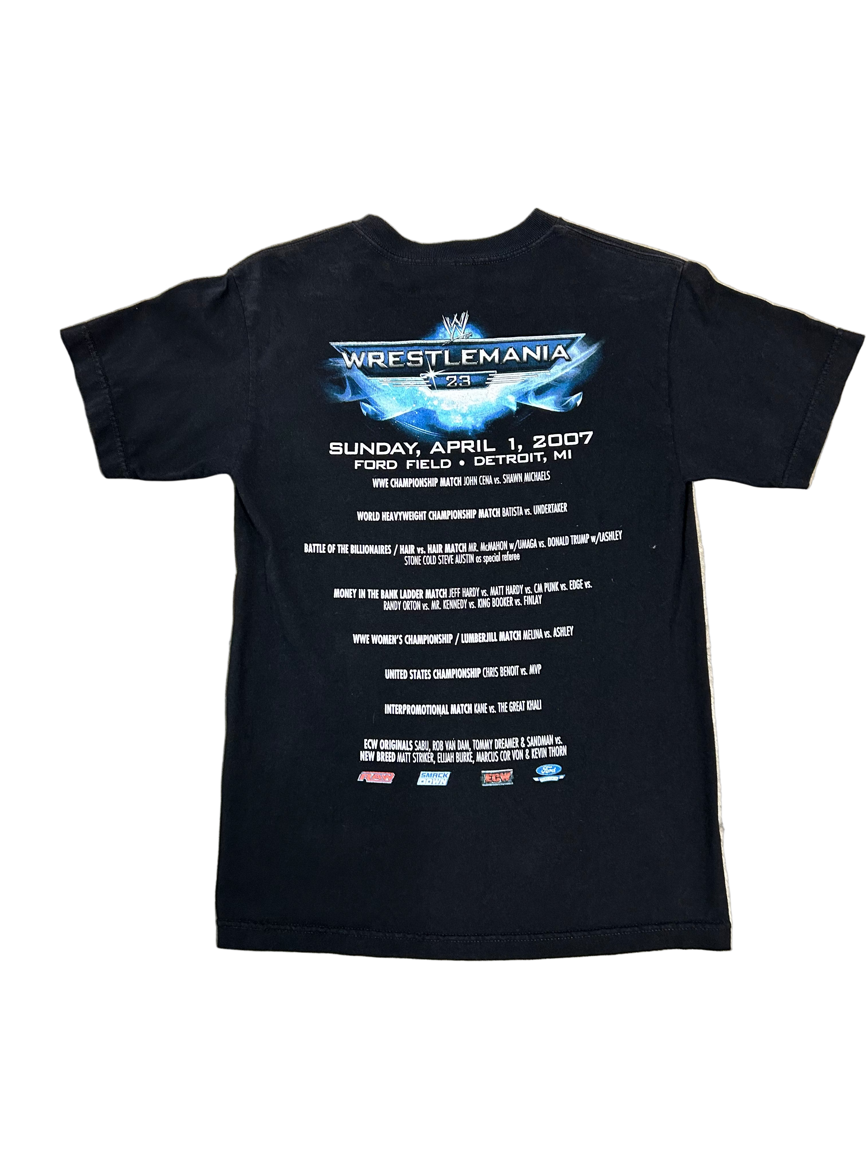 Vintage WWE WrestleMania 23 2007 Black T-SHIRT