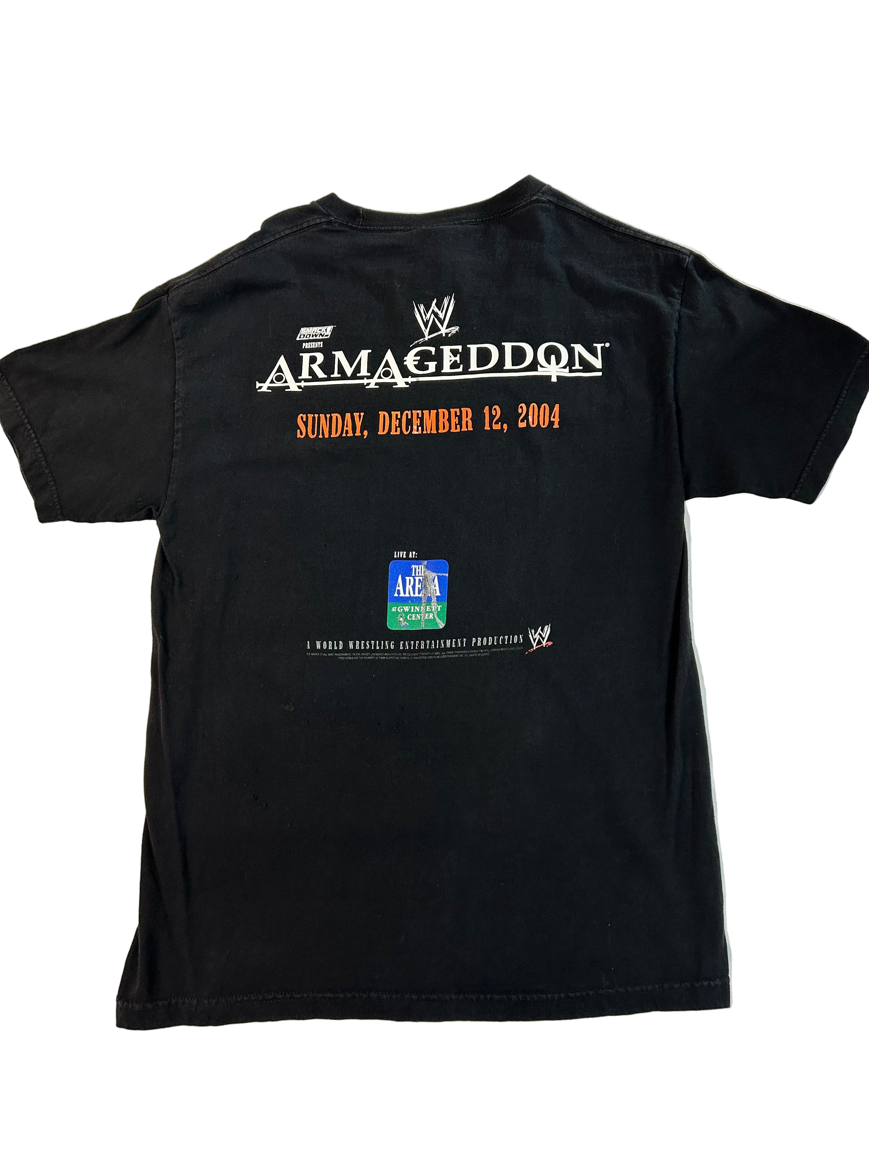Vintage WWE Armageddon T-Shirt - JBL, Undertaker, Eddie Guerrero - Fatal 4- Way