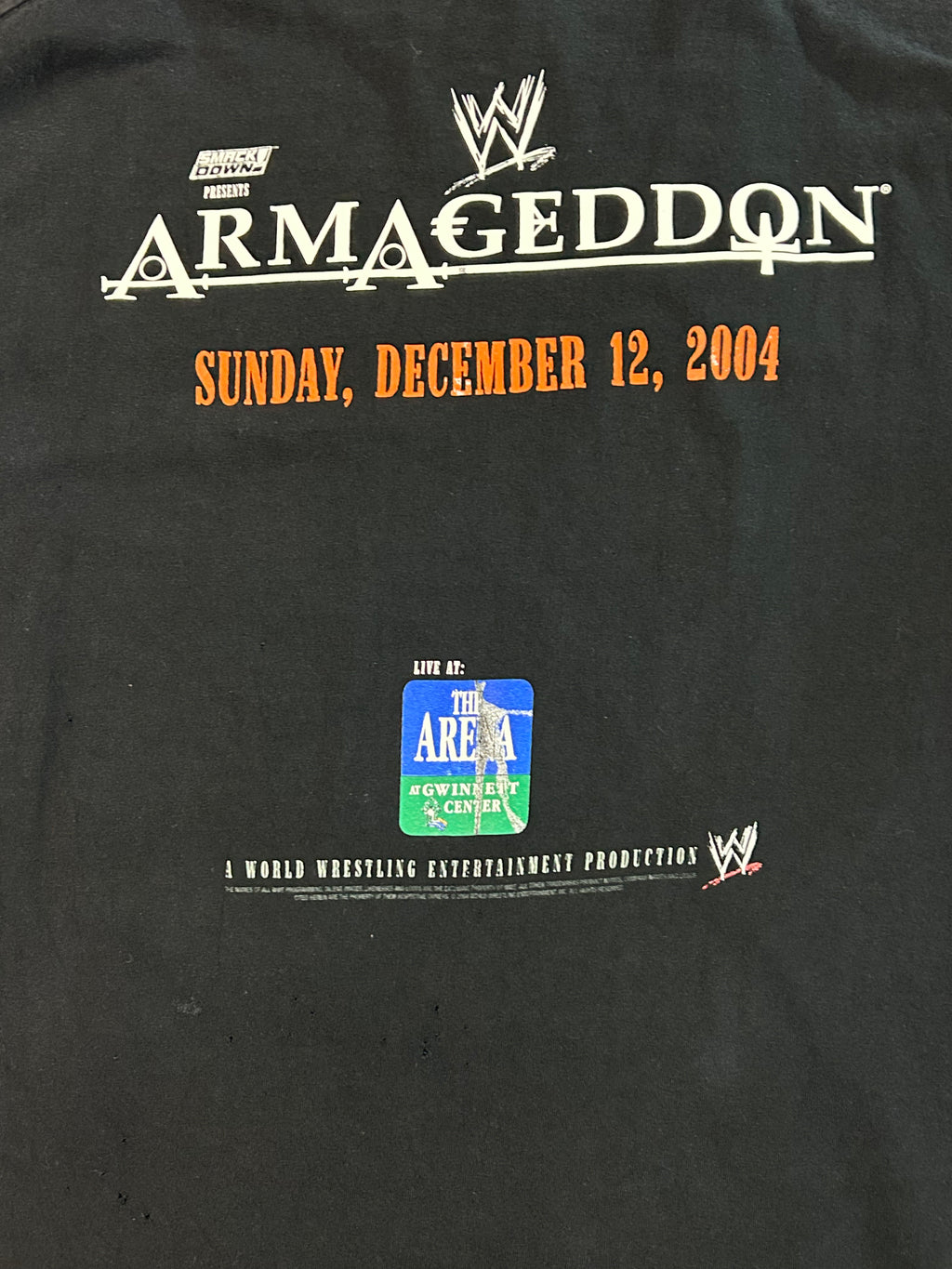 Vintage WWE Armageddon T-Shirt - JBL, Undertaker, Eddie Guerrero - Fatal 4- Way