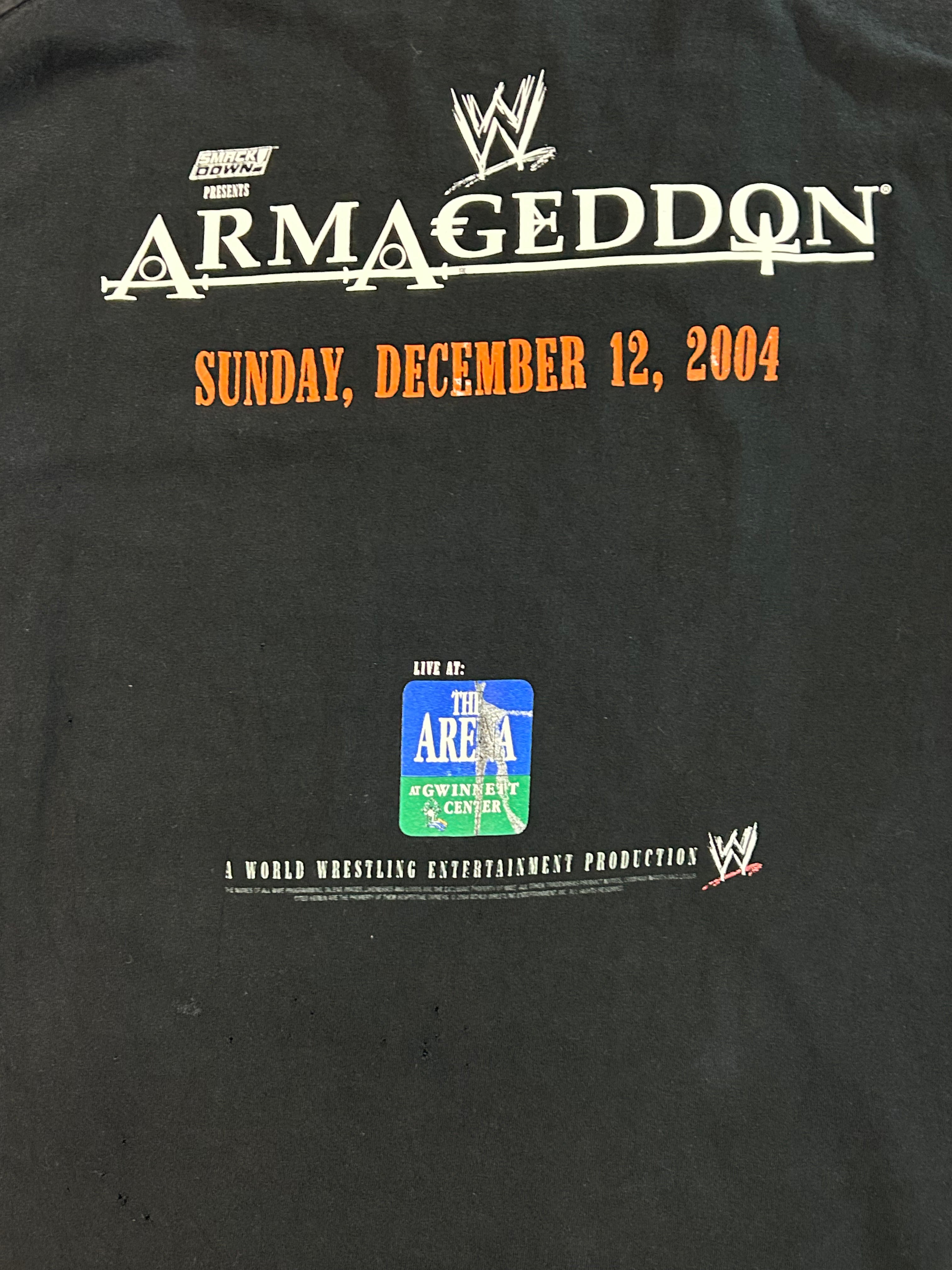 Vintage WWE Armageddon T-Shirt - JBL, Undertaker, Eddie Guerrero - Fatal 4- Way