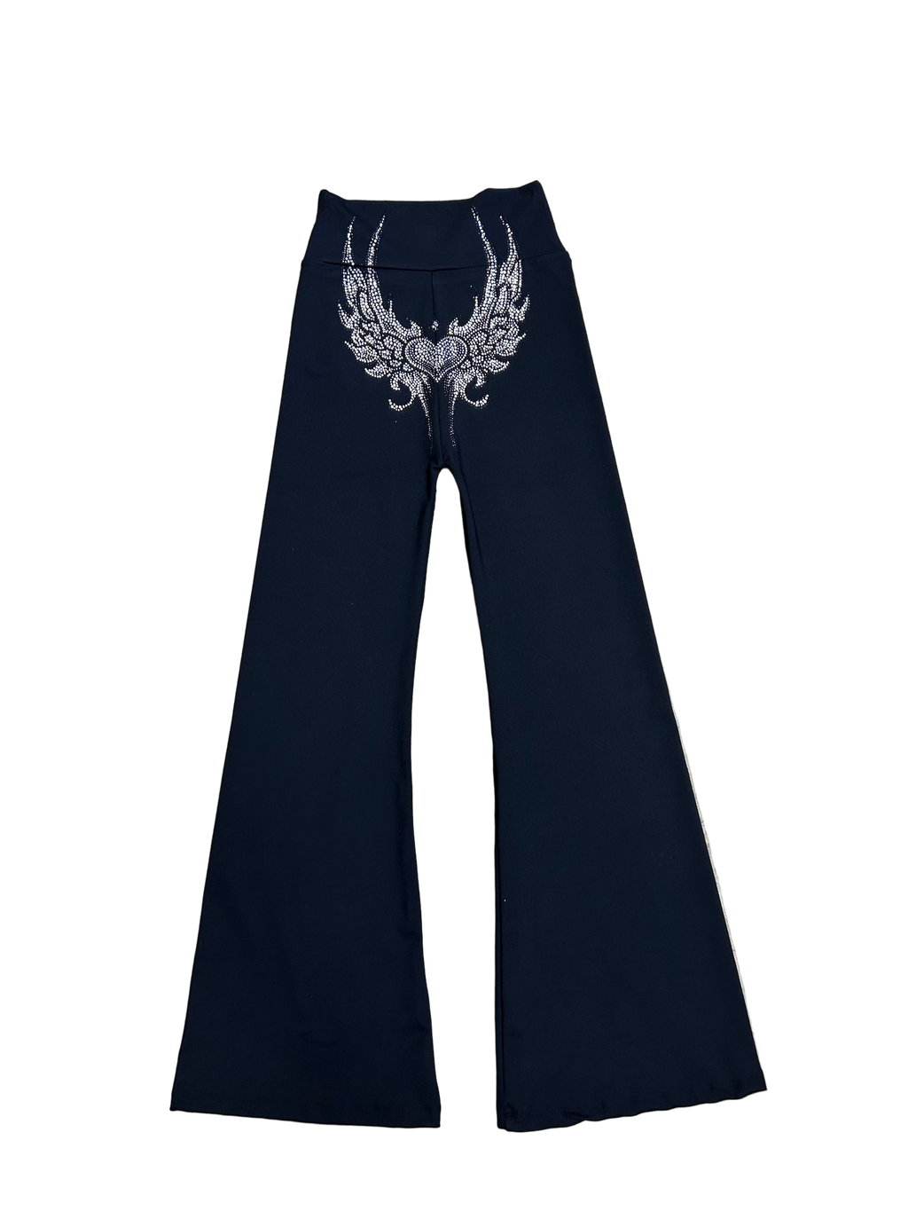 WOMENS FLARE LEGGINGS RHINESTONES