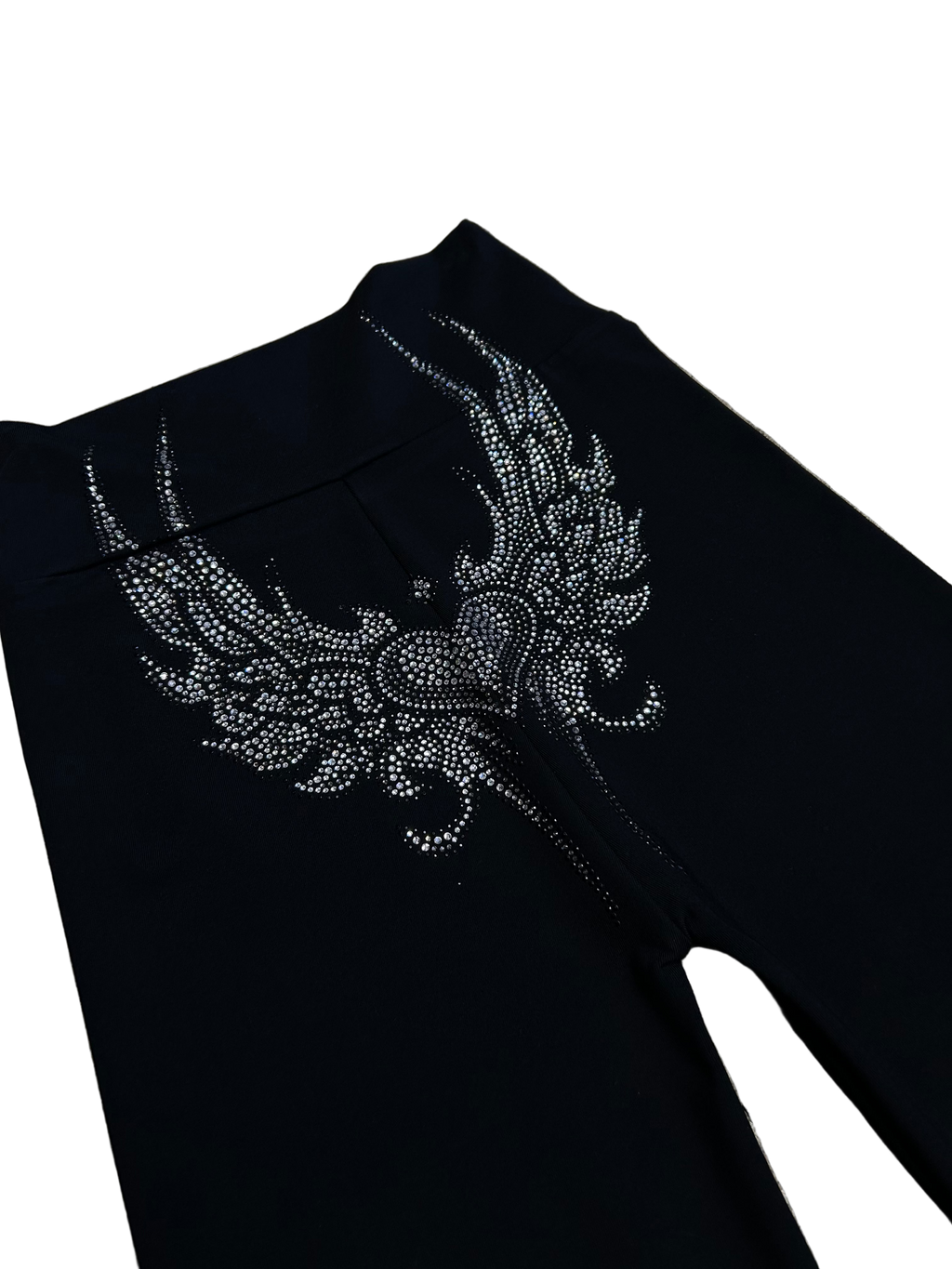 WOMENS FLARE LEGGINGS RHINESTONES