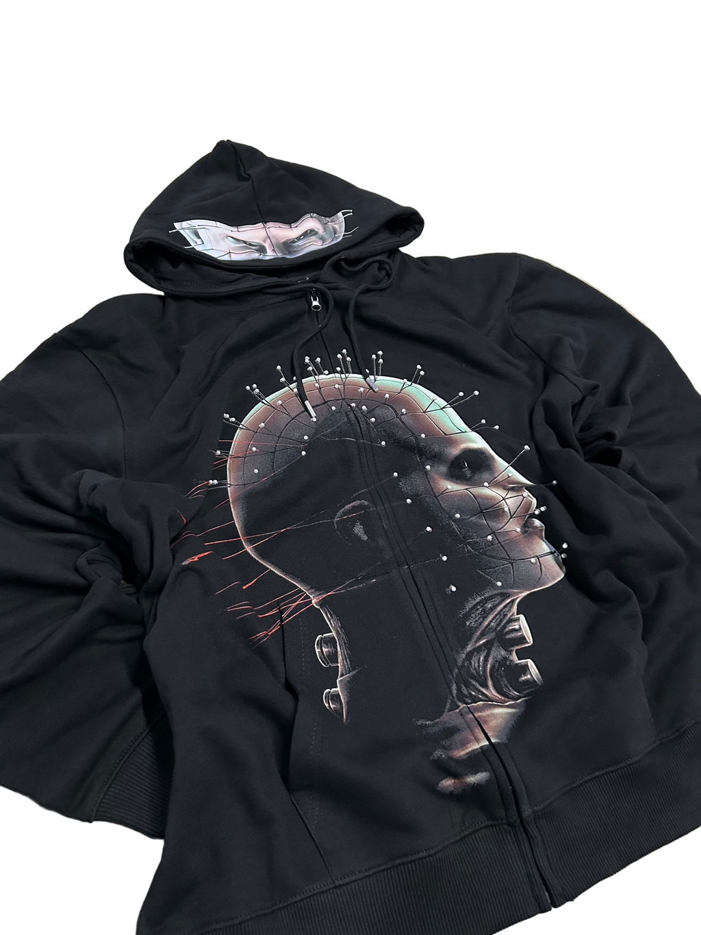 PIN HEAD custom zip up with pearls