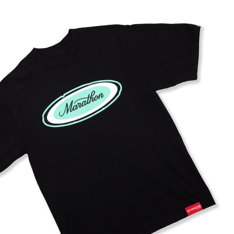 MARATHON EMBLEM T-SHIRT - BLACK/MINT