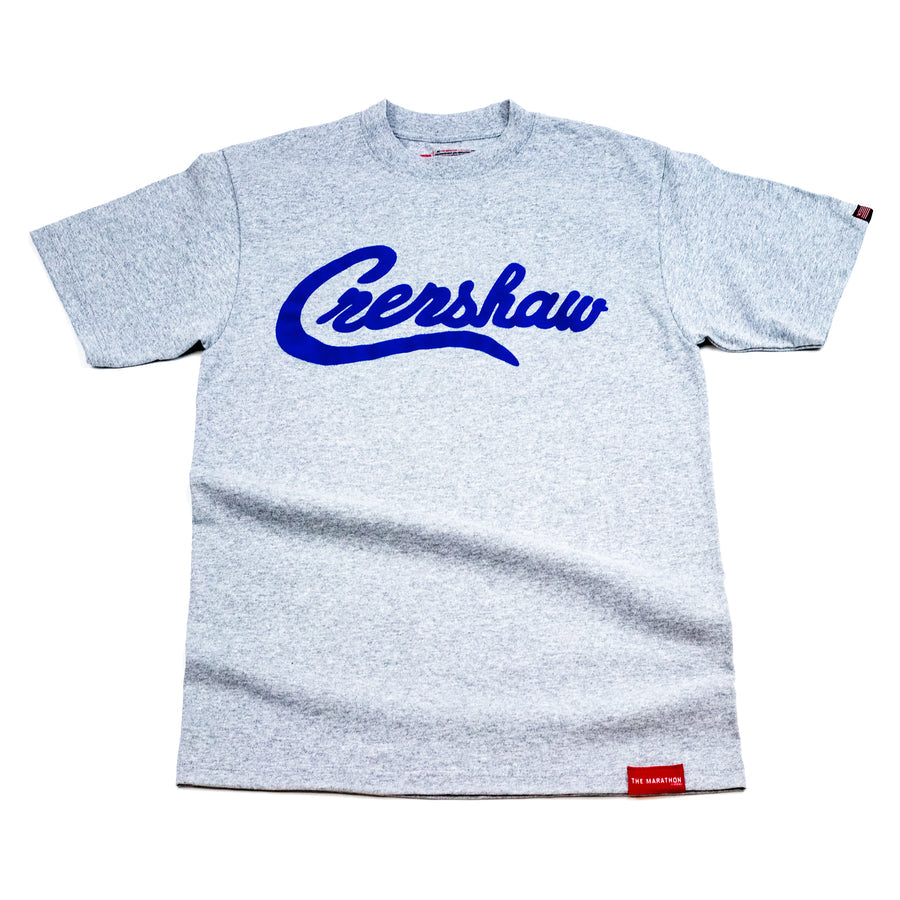 LIMITED EDITION CRENSHAW T-SHIRT - HEATHER GREY/ROYAL