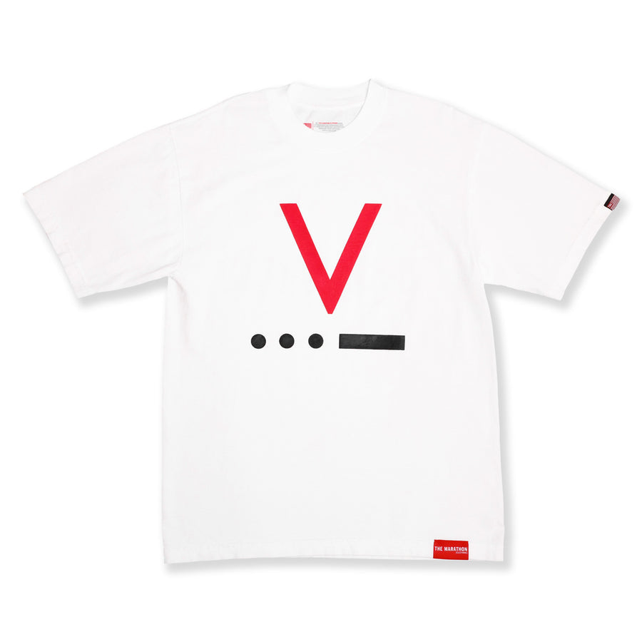 MARATHON REGISTERED T-SHIRT - BONE/RED