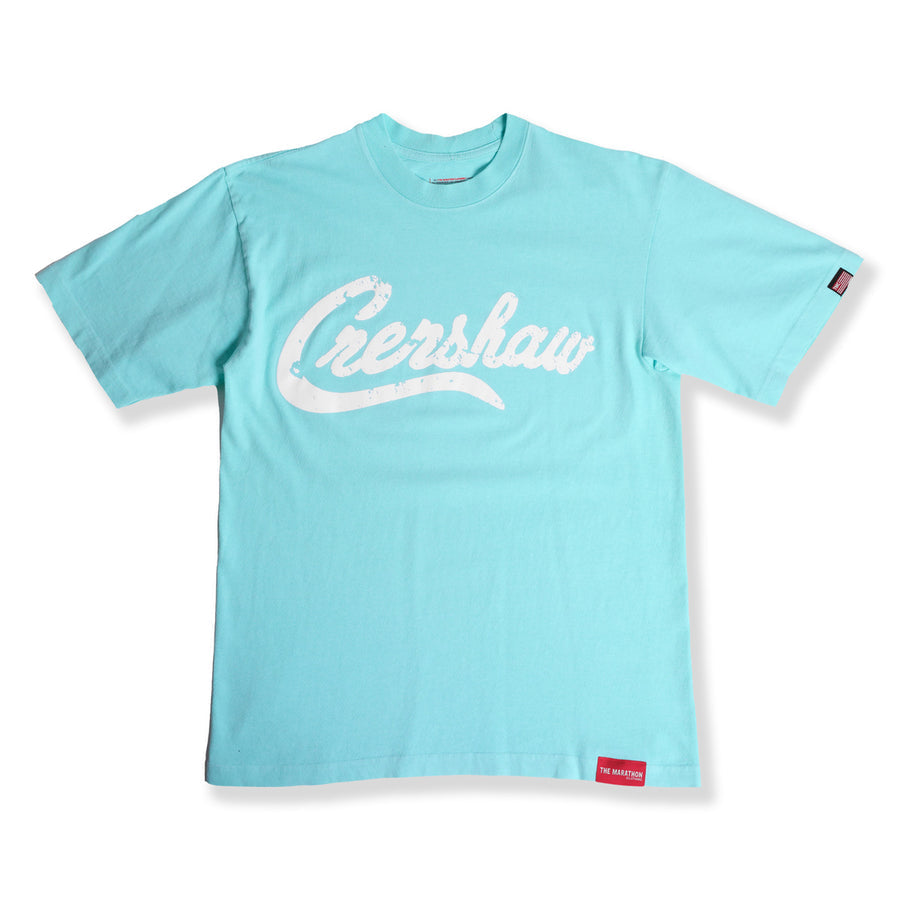 VINTAGE CRENSHAW T-SHIRT - BEACH TEAL/WHITE