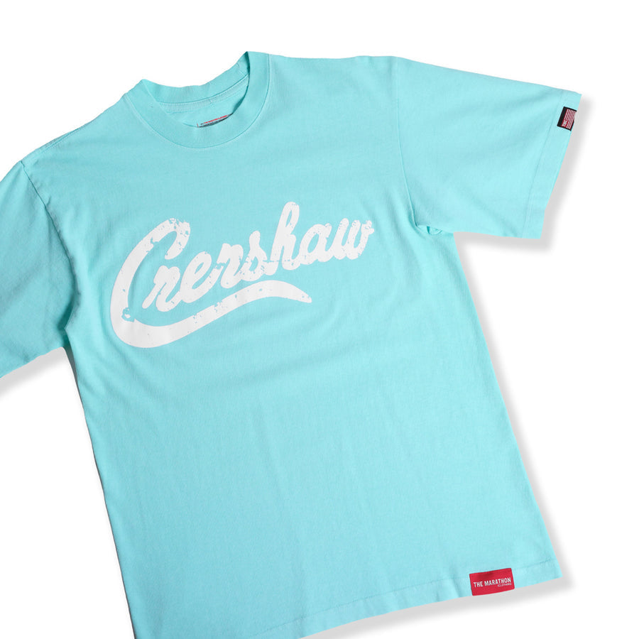 VINTAGE CRENSHAW T-SHIRT - BEACH TEAL/WHITE