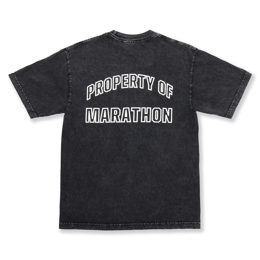 MORSE CODE VICTORY T-SHIRT - CARBON WASHED BLACK