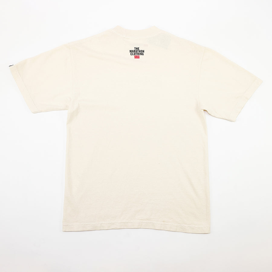 MARATHON REGISTERED T-SHIRT - BONE/RED