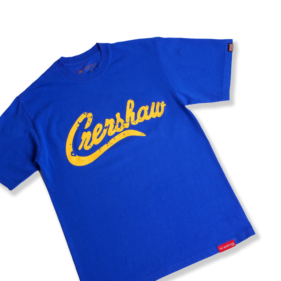 VINTAGE CRENSHAW T-SHIRT - ROYAL BLUE/SPORTS GOLD