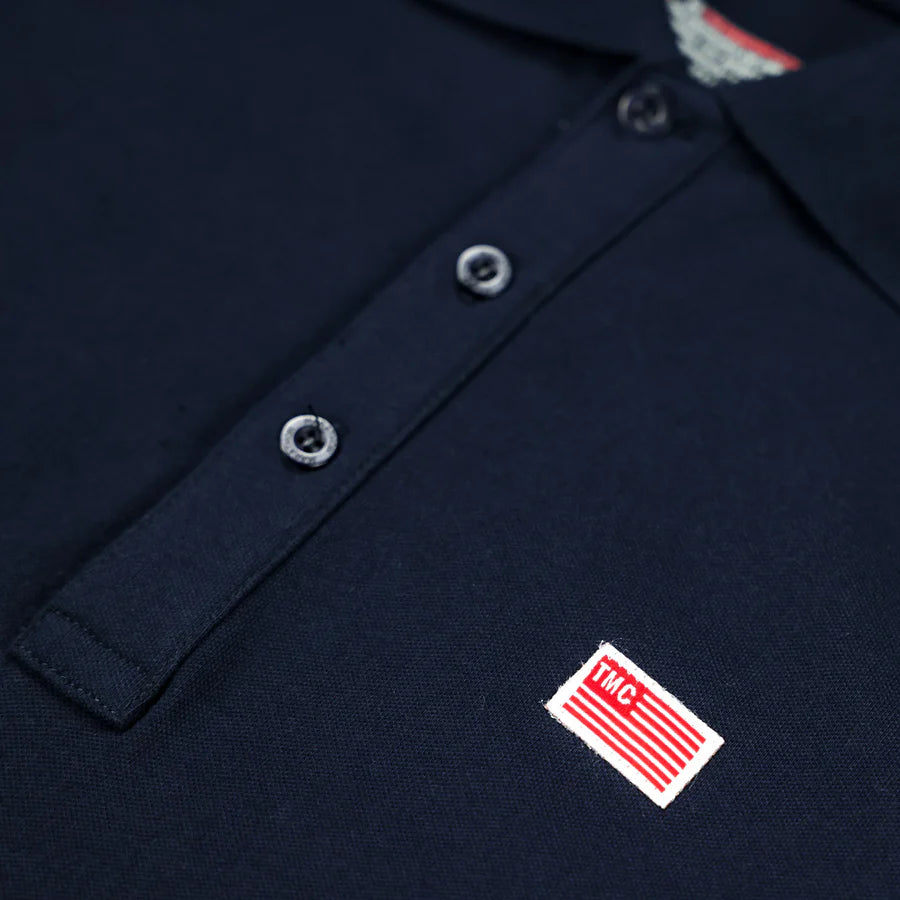 TMC FLAG (1 INCH) POLO - NAVY BLUE