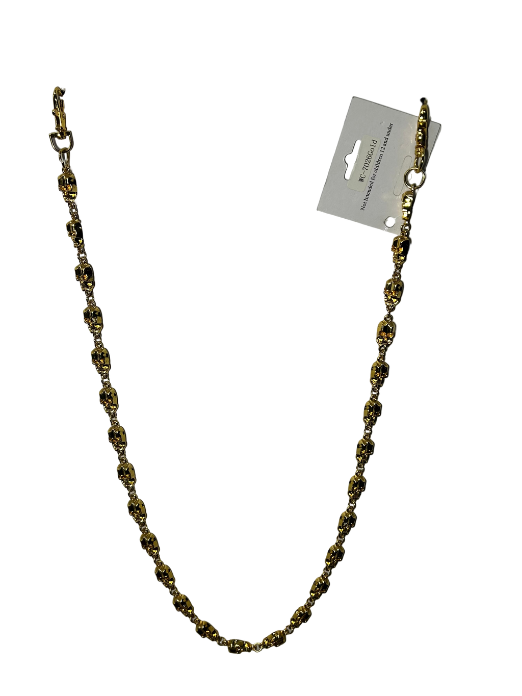 GOLD SKULL HEAD Wallet chain