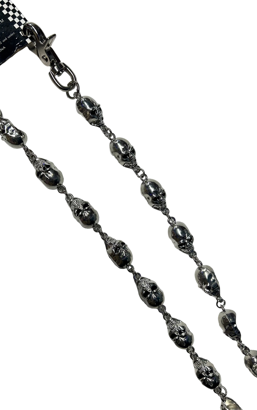 SILVER SKULL HEADS Wallet chains